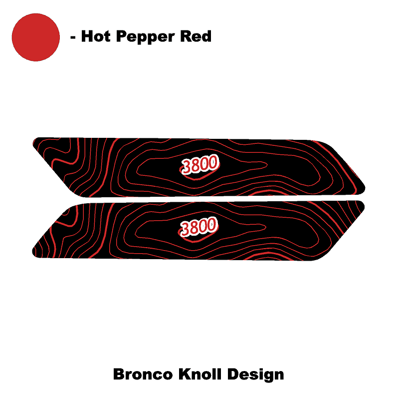 Topo Interior Rear Door Grab Handle Overlay Kit (Printed Series) - 2021+ Bronco 4 Door