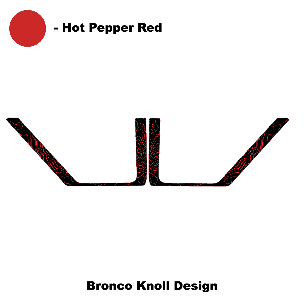 Topo Rear Door Net Trim Overlay Kit (Printed Series) - 2021+ Bronco