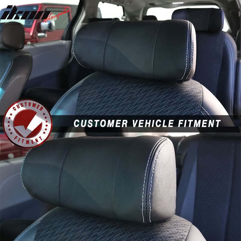 2011-2020Â Toyota Sienna Black Faux Leather Front Headrests