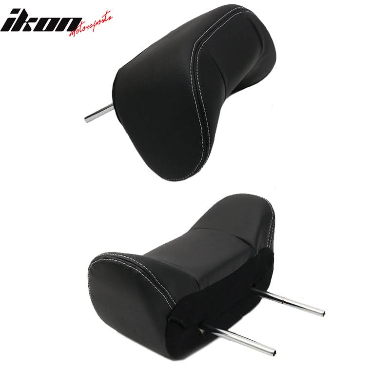 2011-2000 Toyota Sienna Black Front Middle Rear Headrest Faux Leather