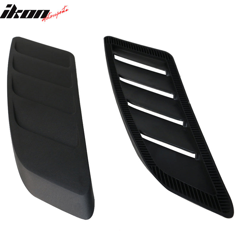 2015-2018 Ford Mustang V6 & EcoBoost GT Style Black Hood Vents PP