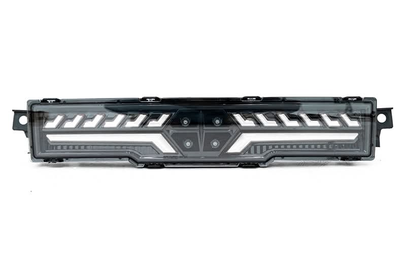 OLM V2 F1 Rear Fog Light (Clear Lens, Black Base, White Bar) - 2022 BRZ / GR86