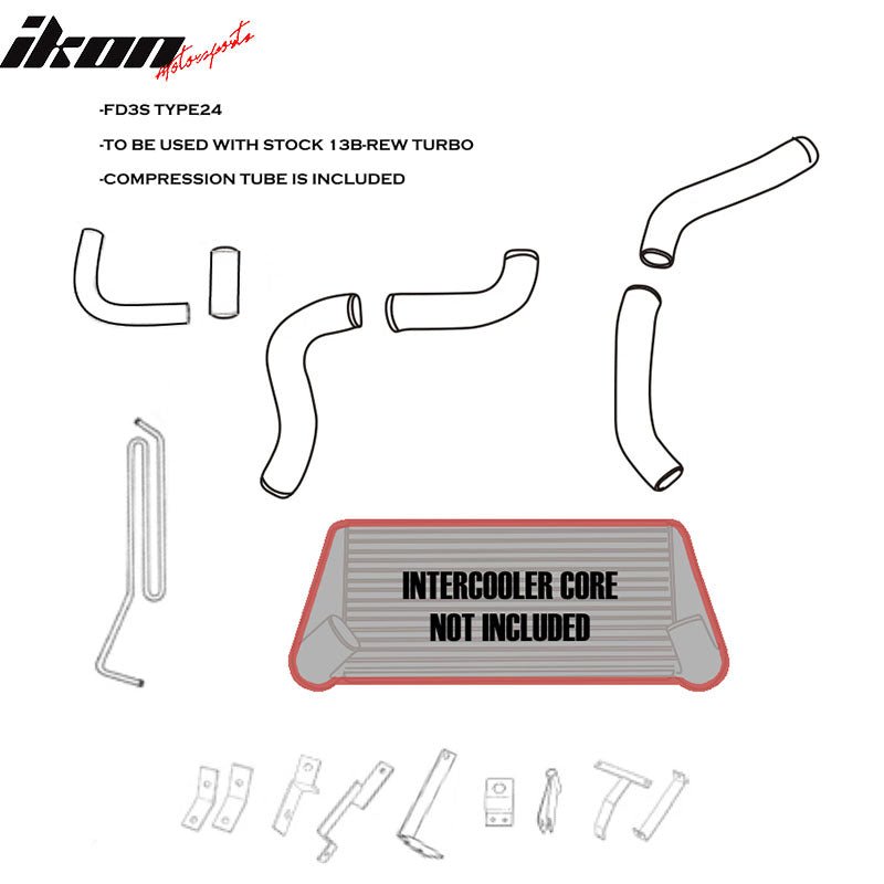 1993-1997 Mazda RX-7 FD3S 13B Intercooler Piping Kits FMIC Aluminum