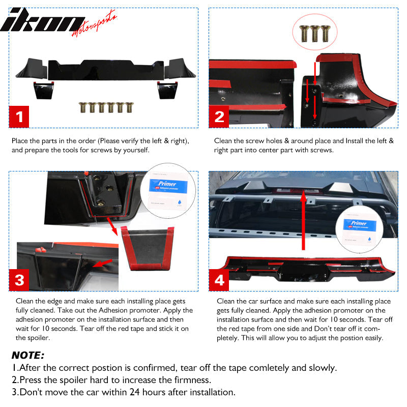 2013-2018 Ram 1500 All Cab & Bed Size IKON Style ABS Roof Spoiler