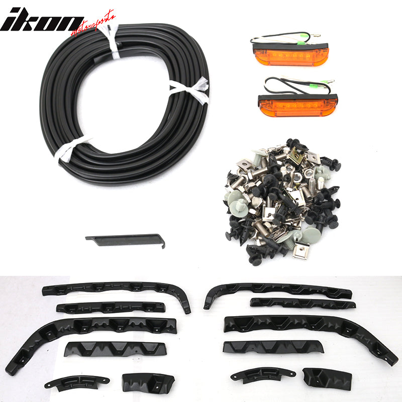 2007-2017 Jeep Wrangler JK 2 4DR Fender Flares w/ Side Marker Lights