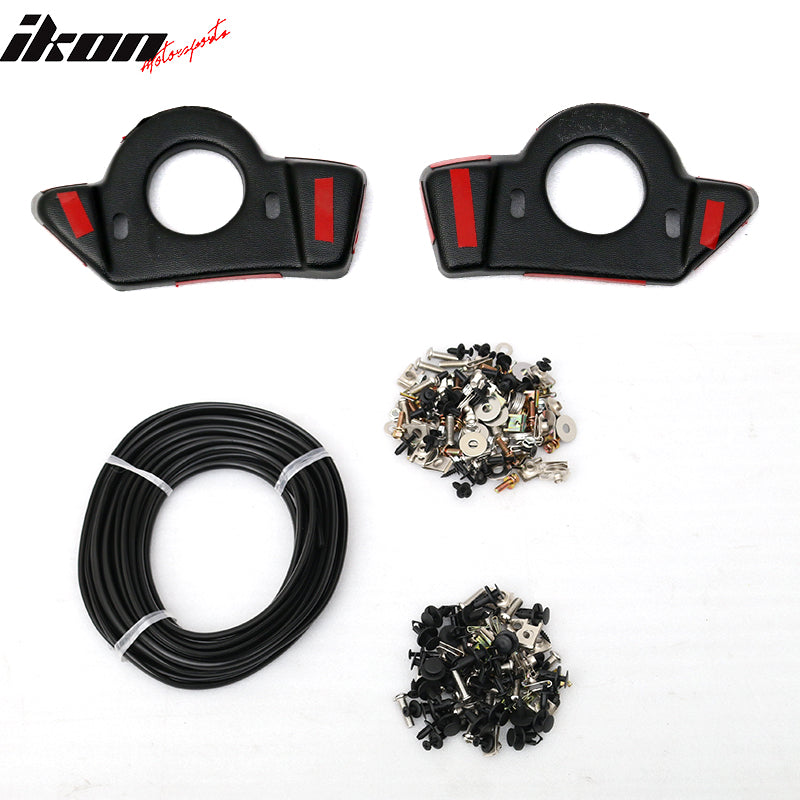 2007-2017 Jeep Wrangler JK 4DR Pocket Style Black Fender Flares ABS