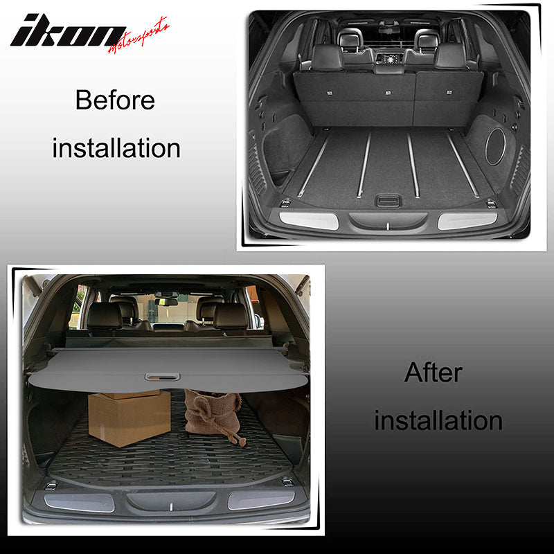 2011-2022 Grand Cherokee Rear Tonneau Cargo Cover Retractable Shade