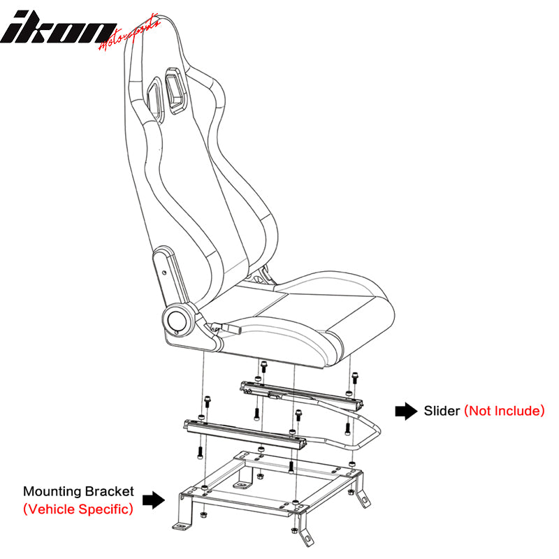 1993-2007 Subaru Impreza WRX STI Racing Seat Brackets Mount Steel