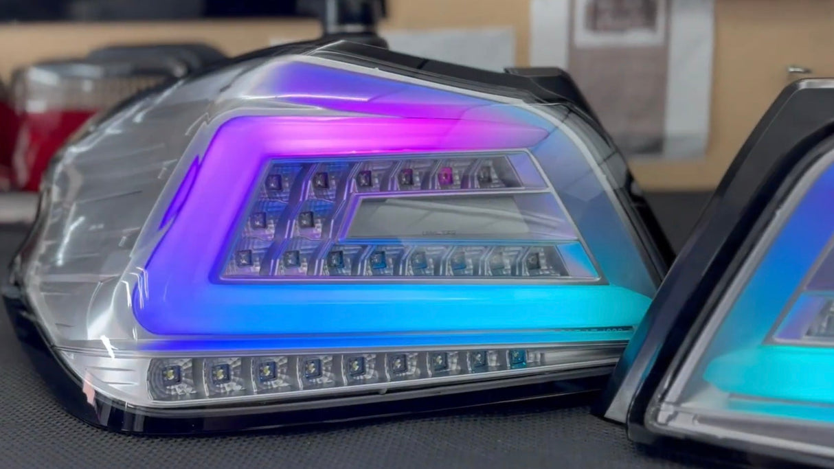 NTXGlow Clear Color Shifting Spec D Tail Lights (2015-2021 Subaru WRX)