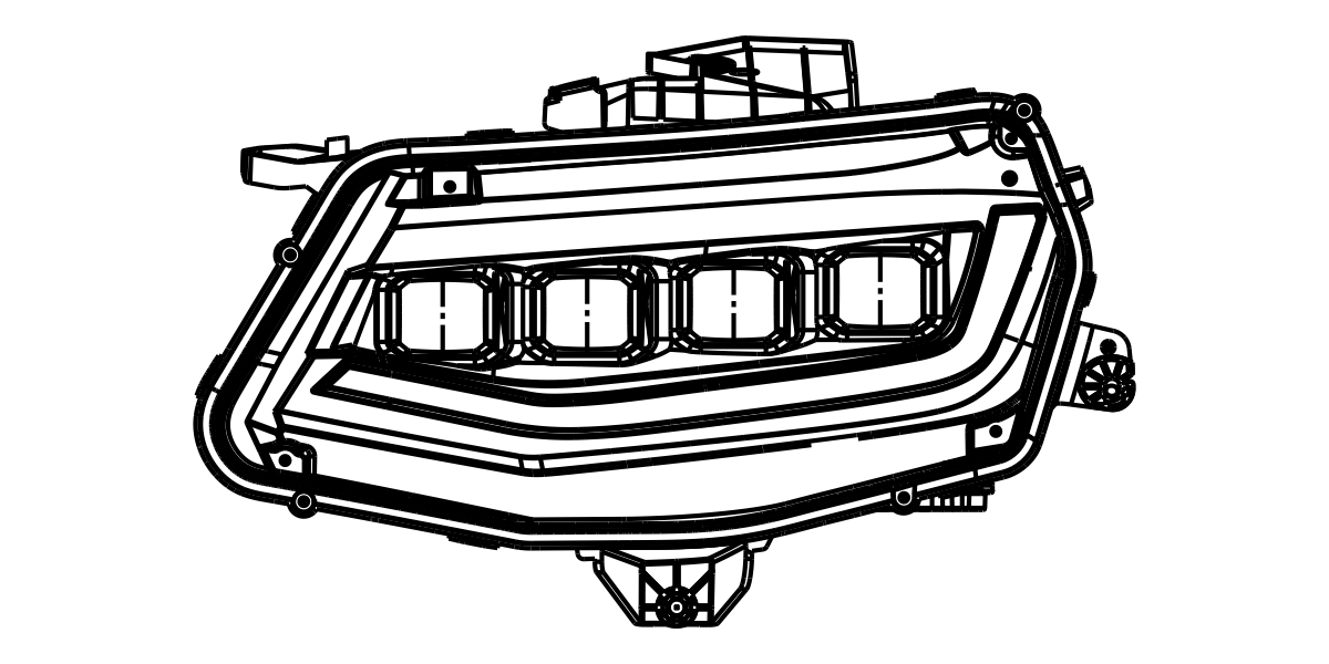 2016-2018 Chevy Camaro Fish Eye Projector Headlights – Amber Sequential Turn Signals, LED DRL