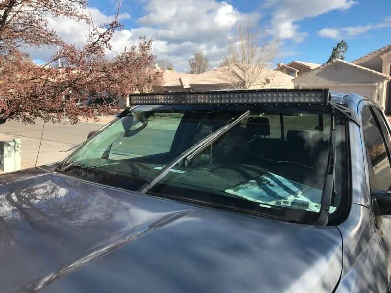 52" Curved LED Light Bar Roof Mounting Brackets For 2007-2021 Toyota Tundra