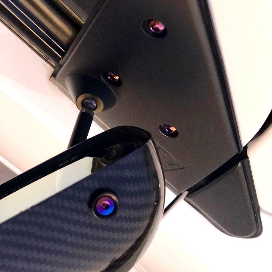 JDC Titanium Hardware for APR GT3 Mirrors | Evo 7/8/9