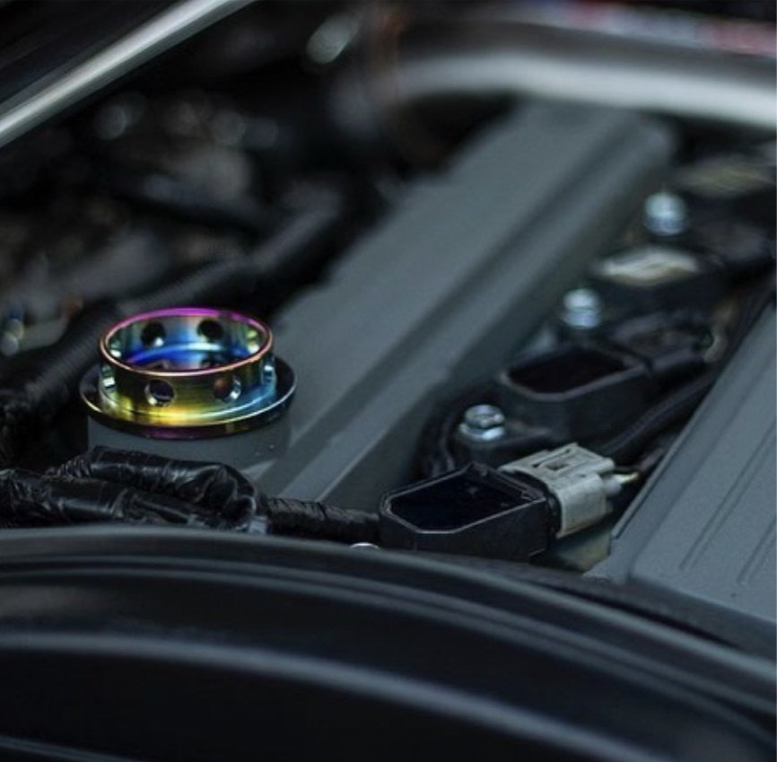 JDC Titanium V1 Oil Cap | Mitsubishi Evo 1-9/DSM