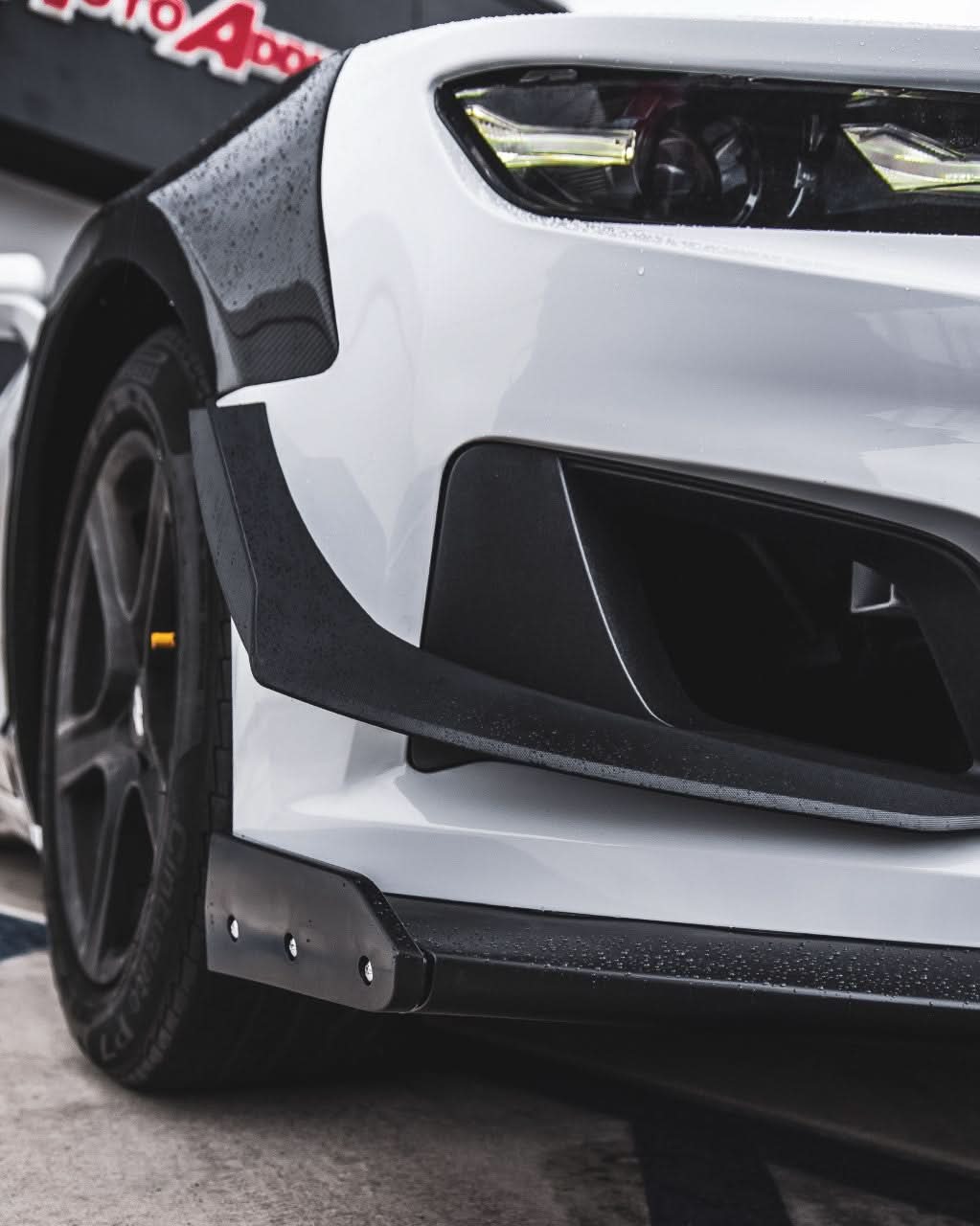 2019-2025 Chevy Camaro ZL1 1LE Track Package Front Bumper Conversion 13pcs Full Kit Flat BLK for Non-RS Headlights