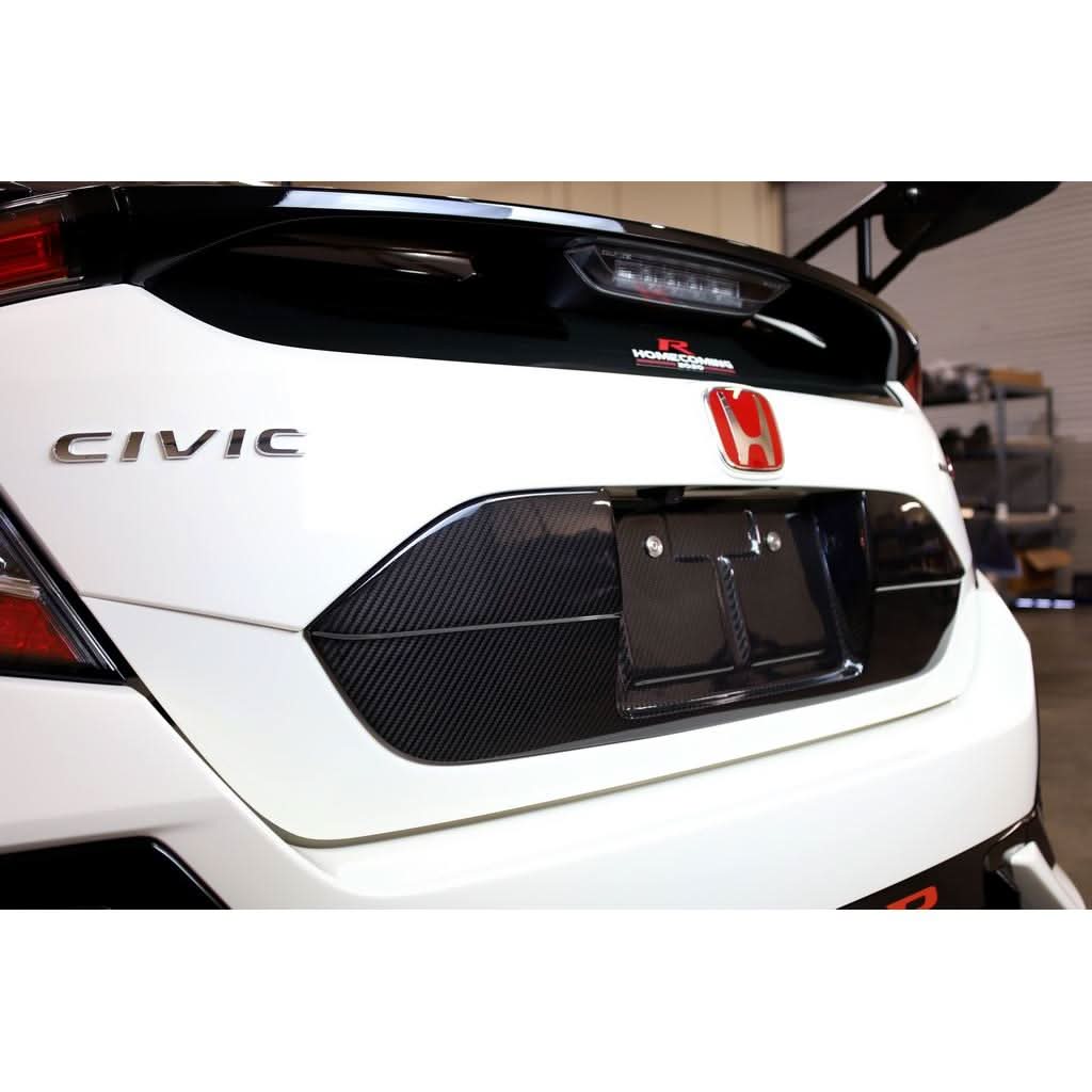 Carbon Fiber Honda FK8 Civic Type R License Plate Backing 2017 - 2021
