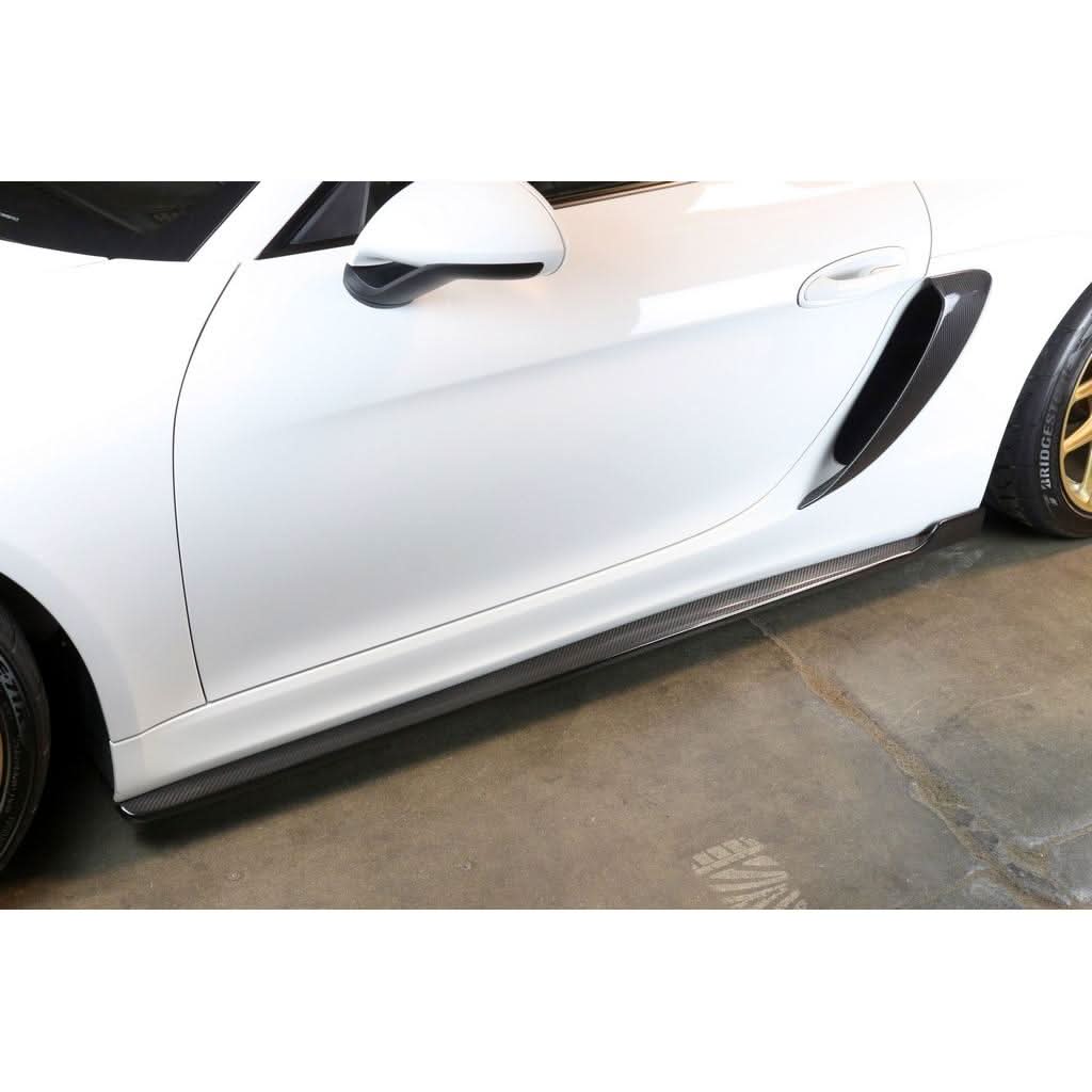 Carbon Fiber Porsche 981 Cayman GT4 Side Rocker Extensions/ Side Skirt 2015-2016