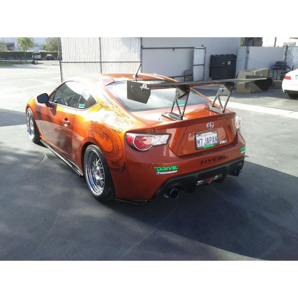 Scion FRS / Toyota GT86/ Subaru BRZ GT250 Carbon Fiber Adjustable Wing 2013-2016 w. 11" Pedestals Set