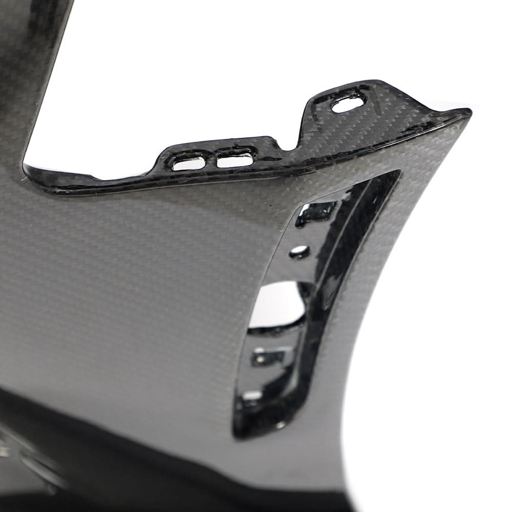 2019-2025 Chevy Camaro SS RS LT Black Panther ZL1 1LE 1PC Full Gloss Carbon Fiber Track Package Front Bumper Conversion for RS Headlights