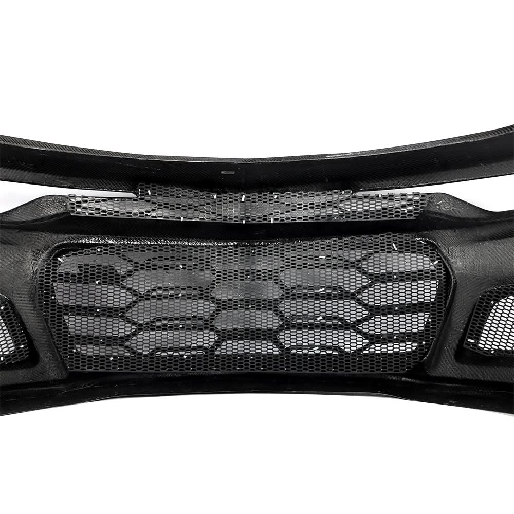 2019-2025 Chevy Camaro SS RS LT Black Panther ZL1 1LE 1PC Full Gloss Carbon Fiber Track Package Front Bumper Conversion for RS Headlights