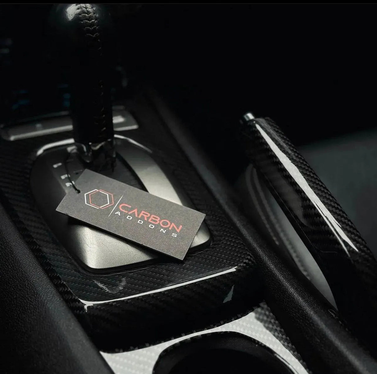 Interior Carbon Fiber Center Console Cover for 2010-2015 Chevy Camaro