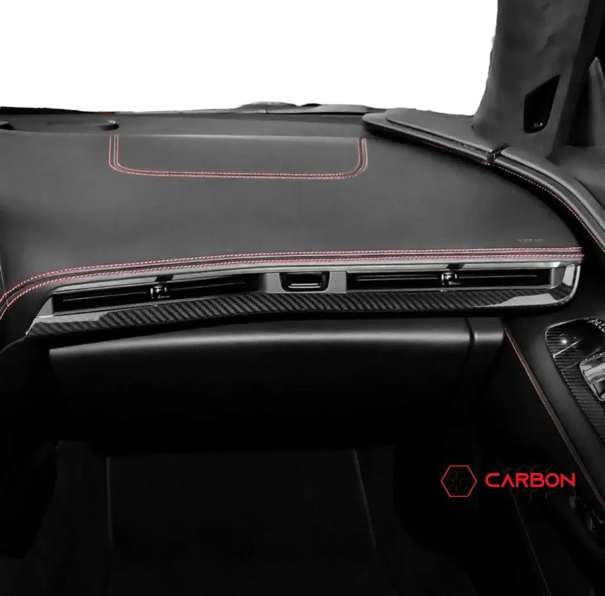 C8 Corvette Dash Chrome Trim Carbon Fiber Cover Kit