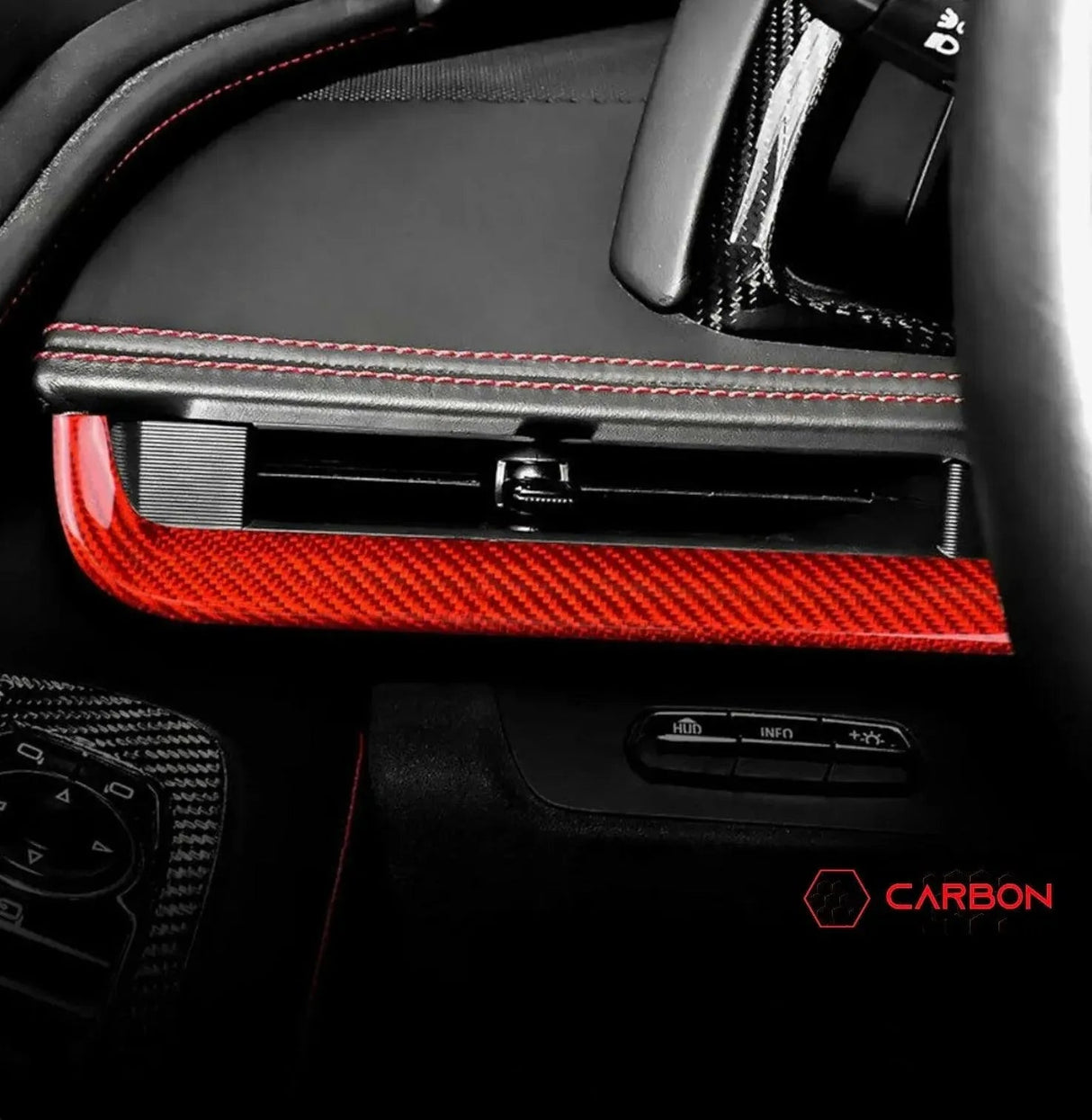 C8 Corvette Dash Chrome Trim Carbon Fiber Cover Kit