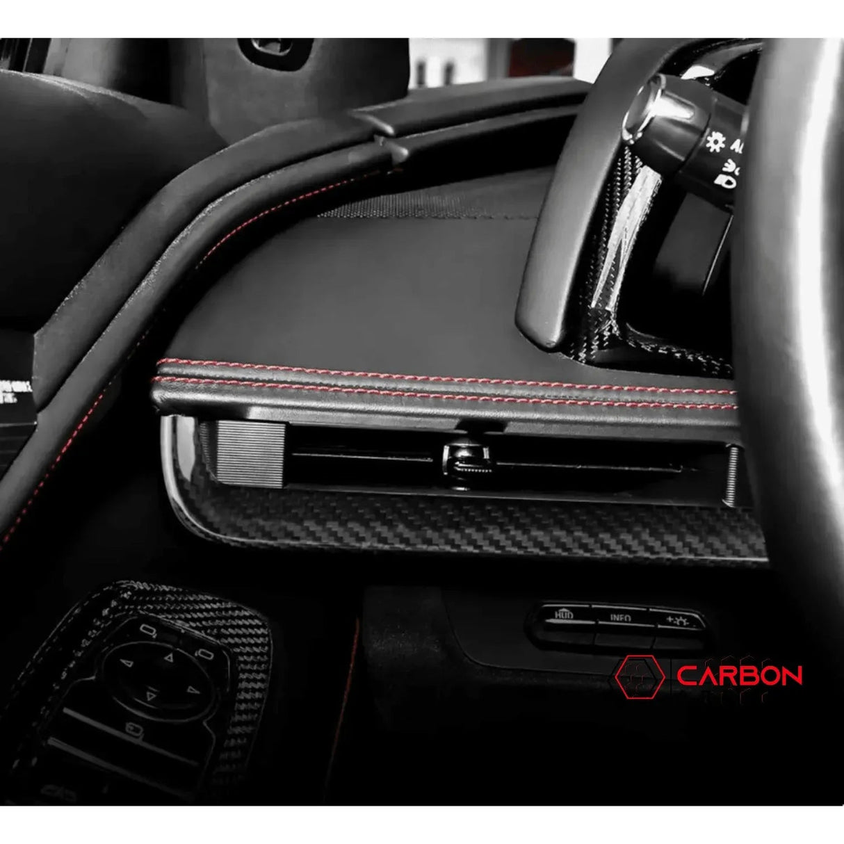 C8 Corvette Dash Chrome Trim Carbon Fiber Cover Kit
