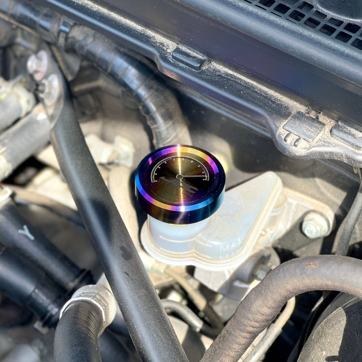 JDC Titanium Clutch Fluid Reservoir Cap Cover | BRZ/FR-S/86/Multiple Subaru Applications