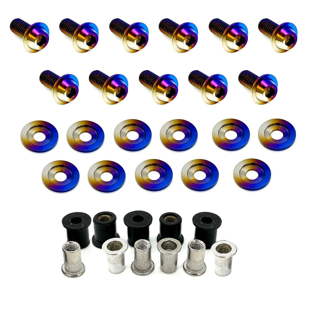 JDC Titanium Fender Weather Strip Hardware | Nissan 370z