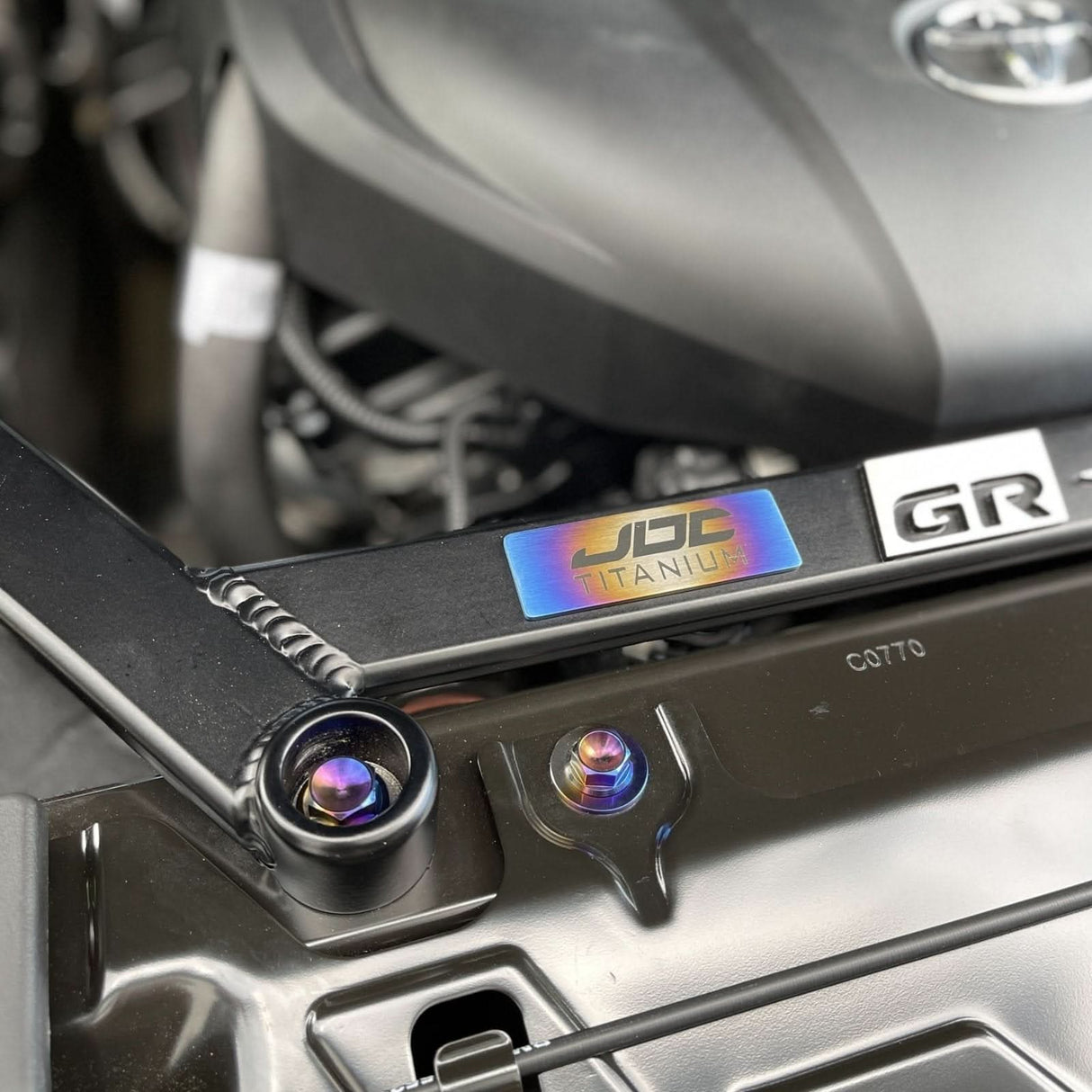 JDC Titanium Front Strut Brace Hardware Kit | A90 Toyota Supra
