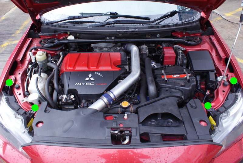 JDC Titanium Headlight Hardware Kit | Mitsubishi Evo X