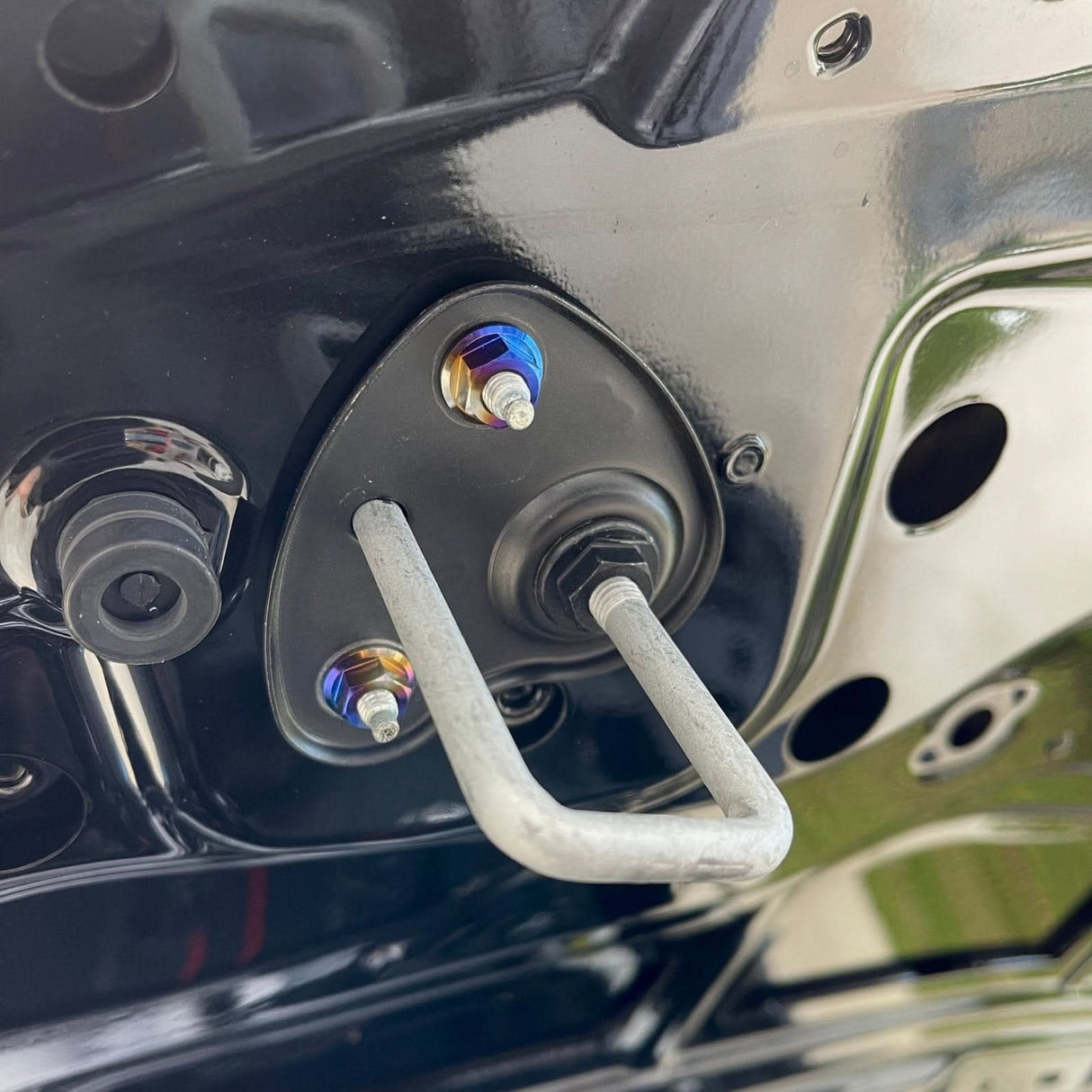JDC Titanium Hood Latch Bracket Hardware Kit | A90 Toyota Supra