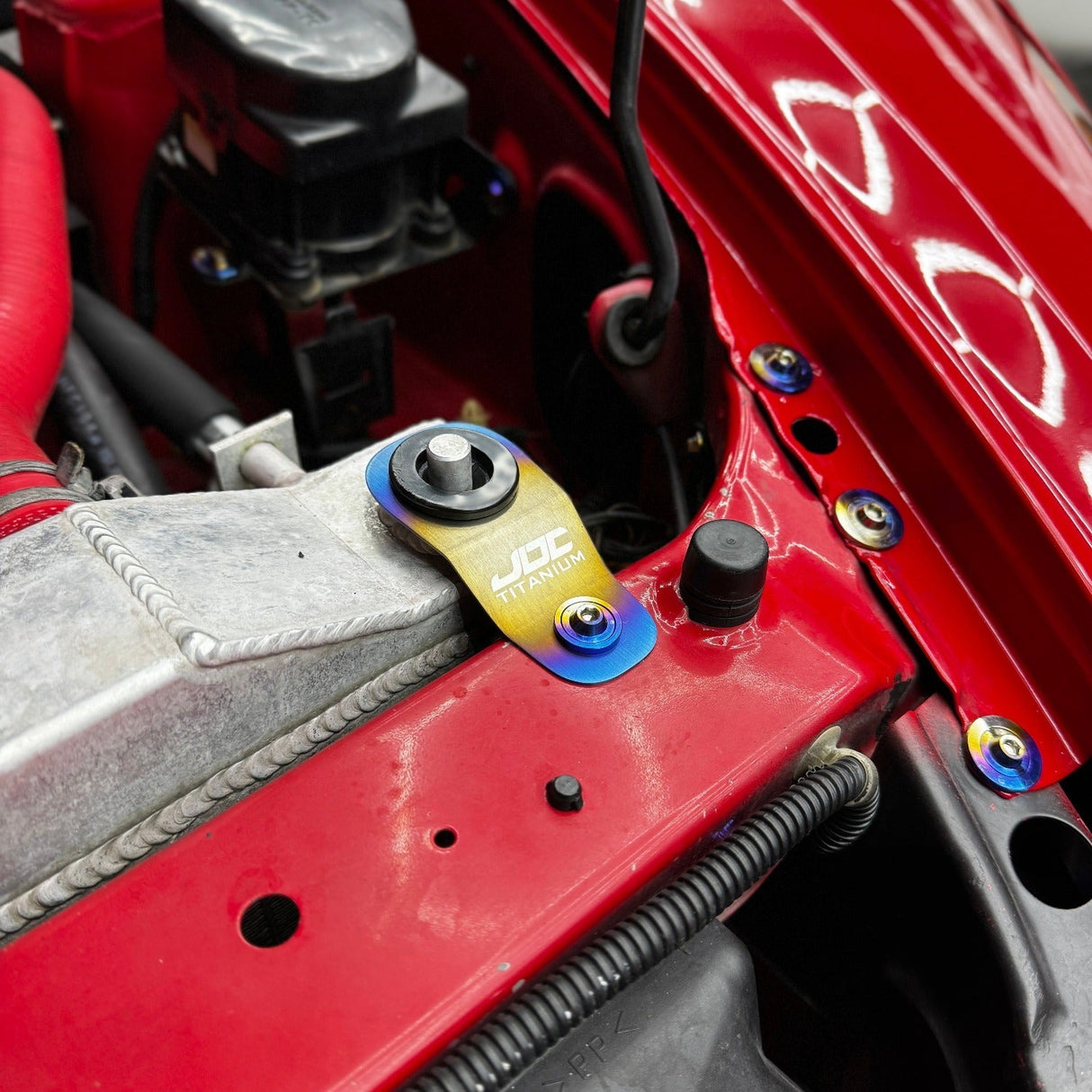 JDC Titanium Radiator Stay Bracket | Honda S2000, EK, EM, & EJ Models