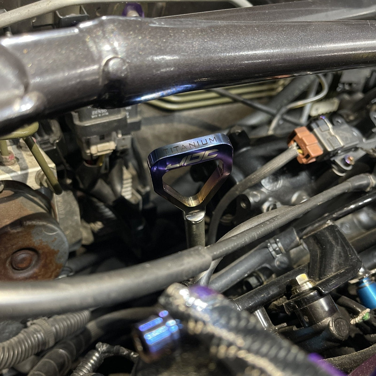 JDC Titanium V1 Oil Dipstick Handle | Evo 7/8/9/X/DSM