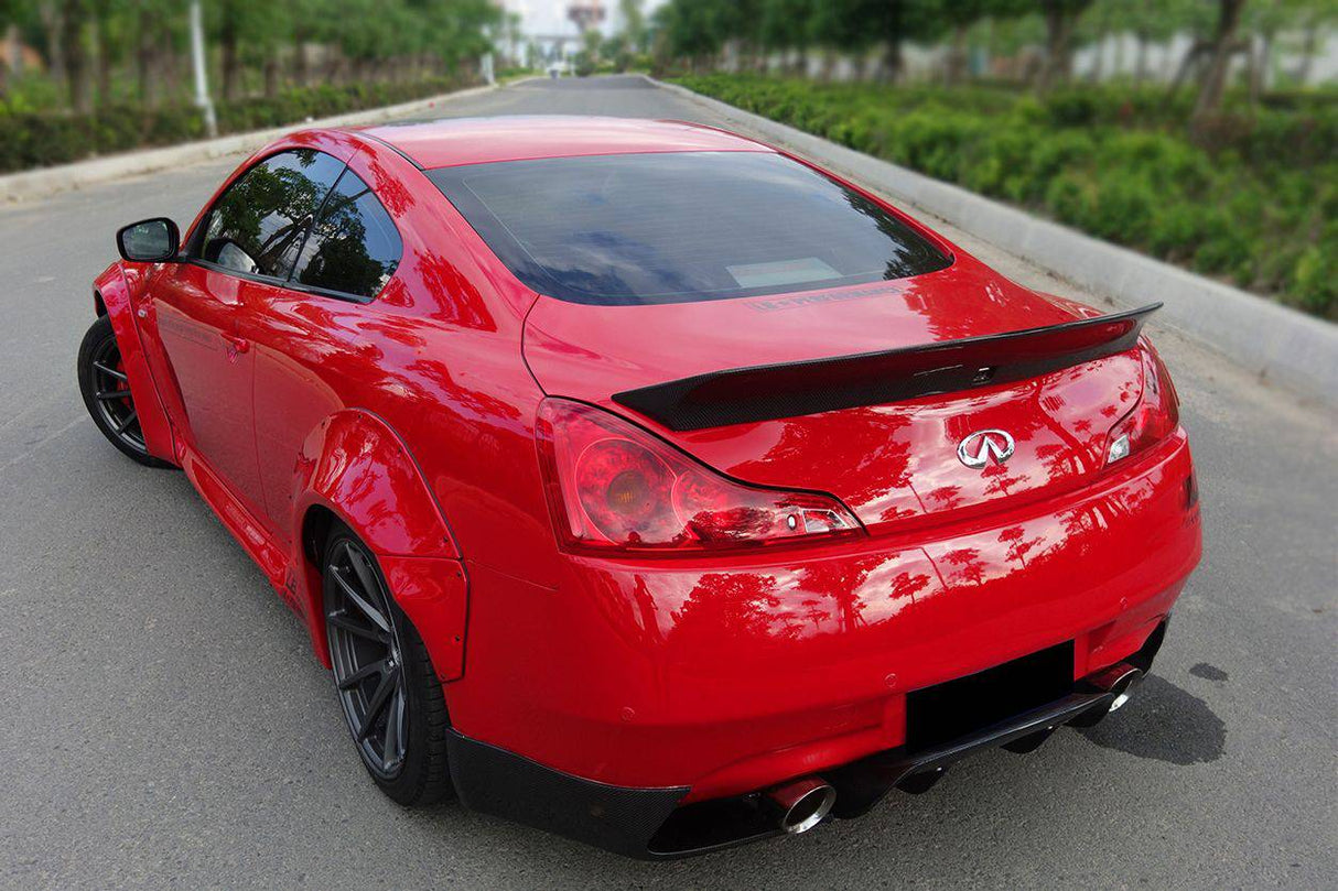 2008-2015 Infiniti G37S Coupe DE Style Carbon Fiber Trunk Spoiler