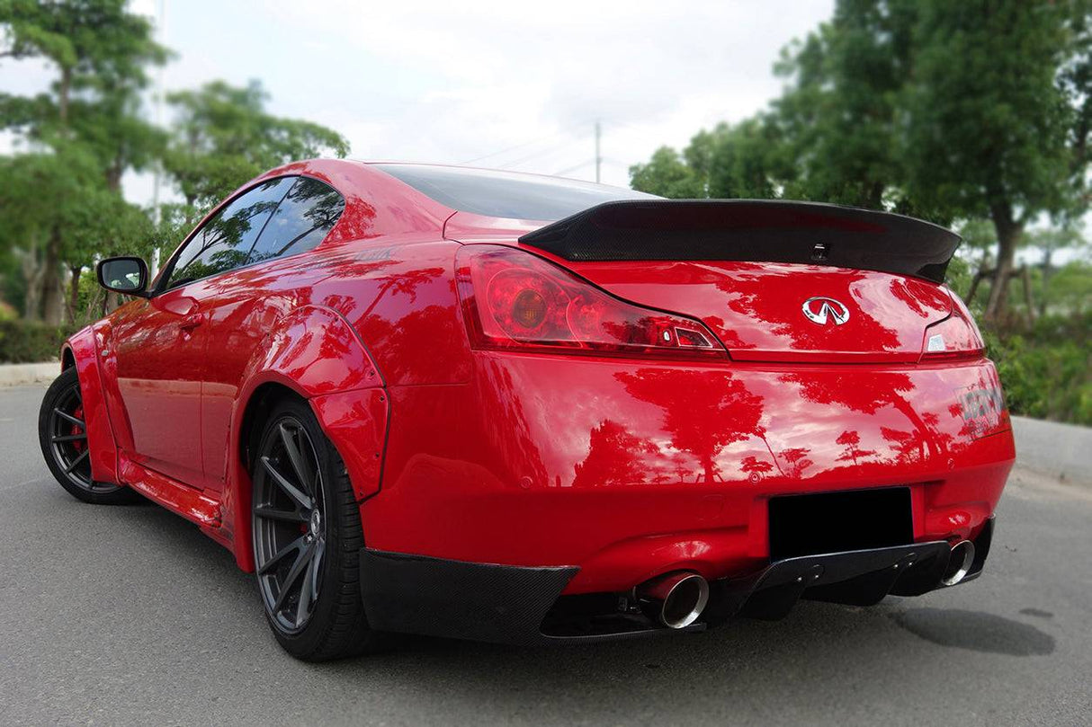 2008-2015 Infiniti G37S Coupe DE Style Carbon Fiber Rear Lip