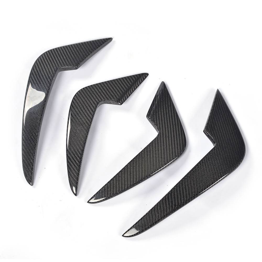 Carbon Fiber Front Bumper Fins – BMW M2 F87 & M2 Competition (2016-2020) – Gloss Carbon Aero Accents