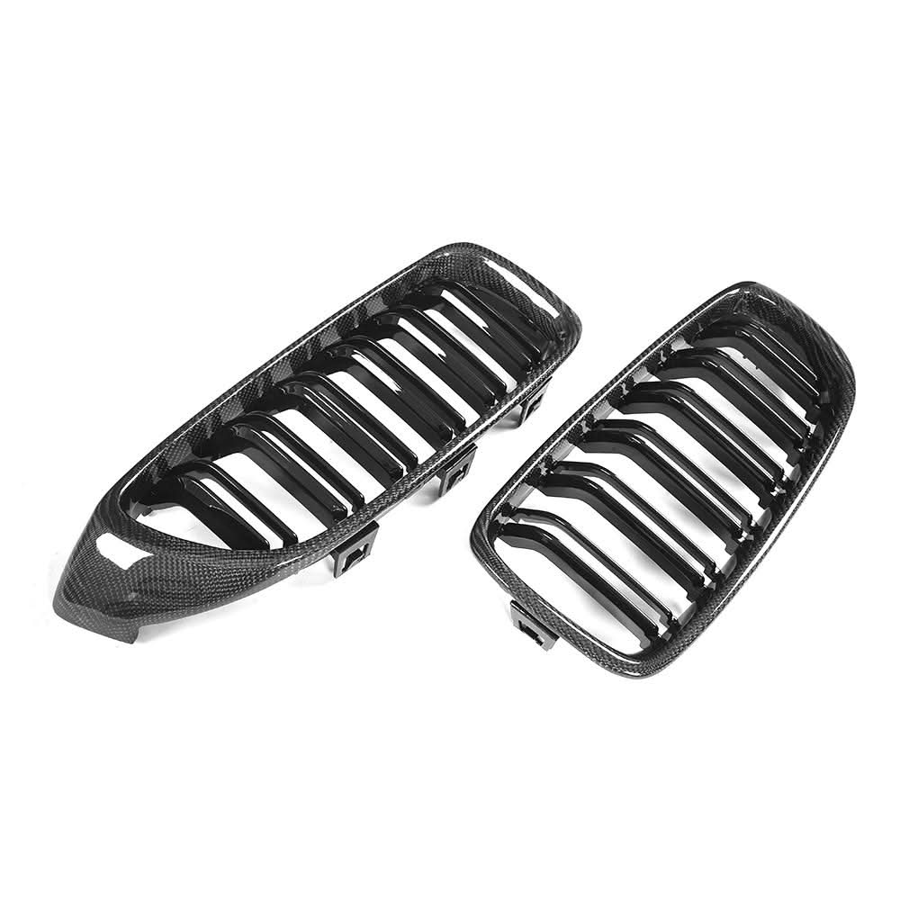 Carbon Fiber Mesh Kidney Grille – BMW 4 Series F32 428i / 435i (2014-2015) – Gloss Carbon Front Grille Upgrade