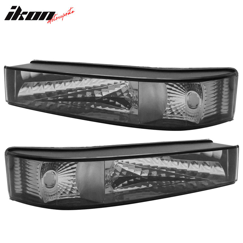 1992-1996 Ford Bronco Smoke Front Bumper Signal Parking Lights
