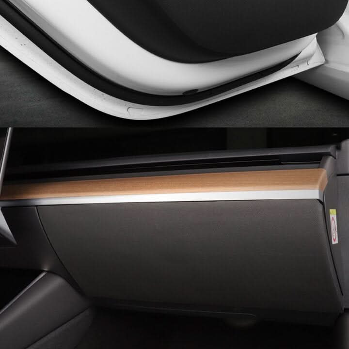 Leather Anti-kick Mat Sticker Interior Anti-Dirt Protector for Tesla Model 3 (4PCS)