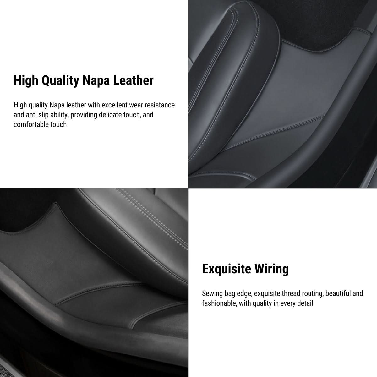 Leather Rear Door Sill Protector for Tesla Model Y 2020-2025.03