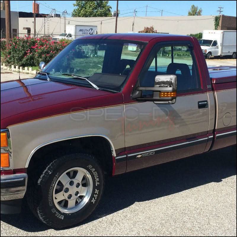 Spec-D Towing Mirrors Chevy Tahoe / Yukon / Suburban (1992-1999) LED & Powered