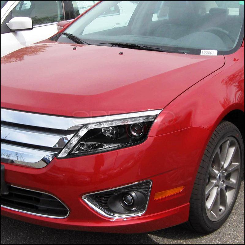 Spec-D Projector Headlights Ford Fusion (2010-2011-2012) w/ LED DRL Black, Tinted or Chrome