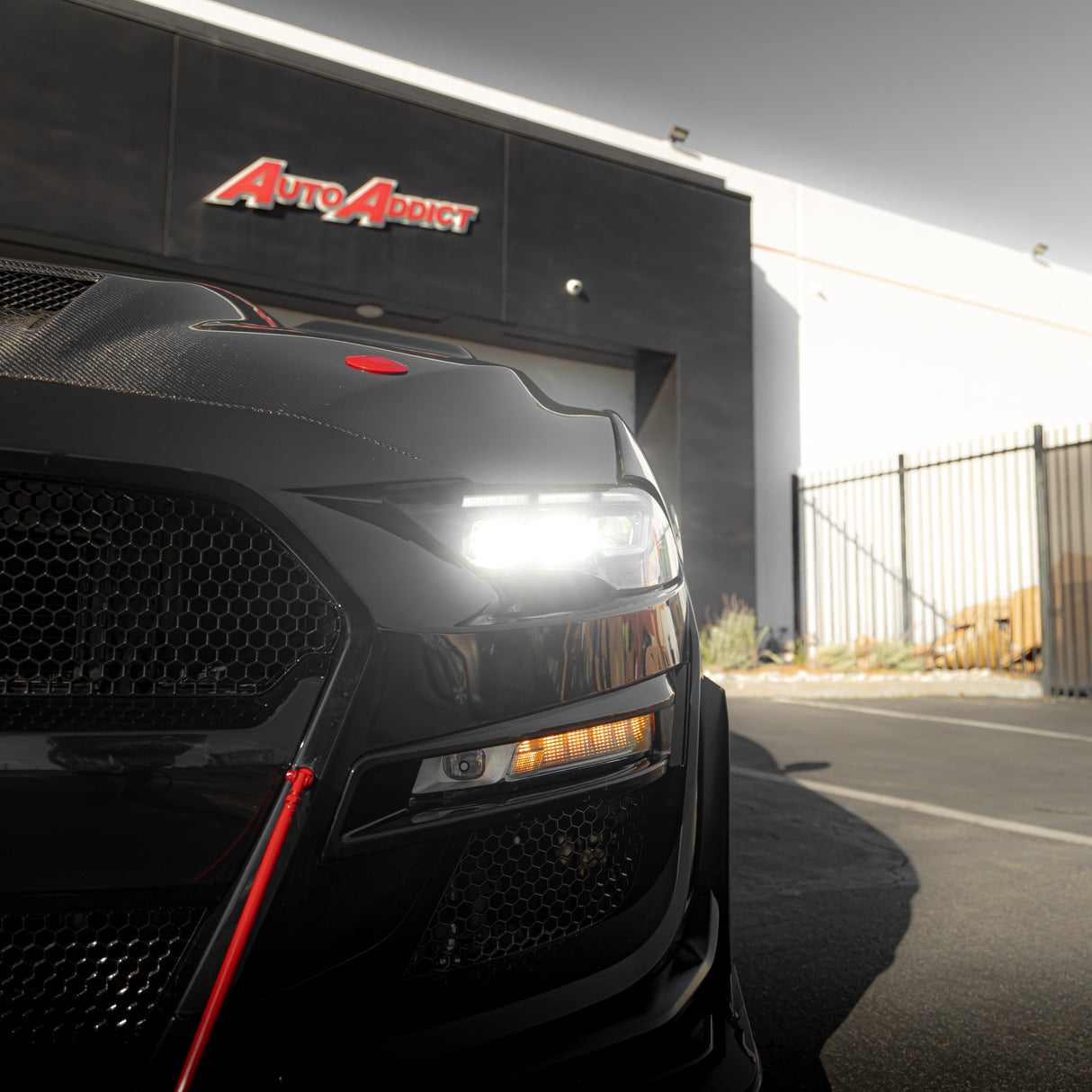 2018-2023 Ford Mustang Projector Headlights S650 Style LED Amber Sequential Turn Signals