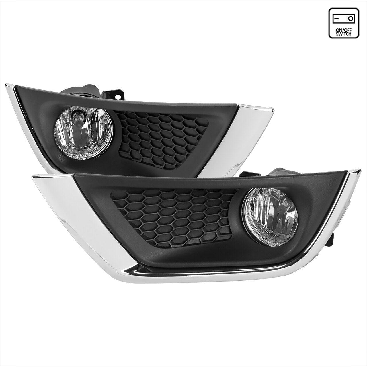 Spec-D OEM Fog Lights Jeep Compass (2017-2020) Chrome Housing - Clear Lens