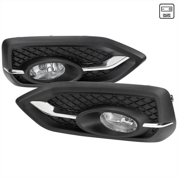 Spec-D OEM Fog Lights Honda Civic Coupe (14-15) Chrome Housing / Clear or Yellow Lens