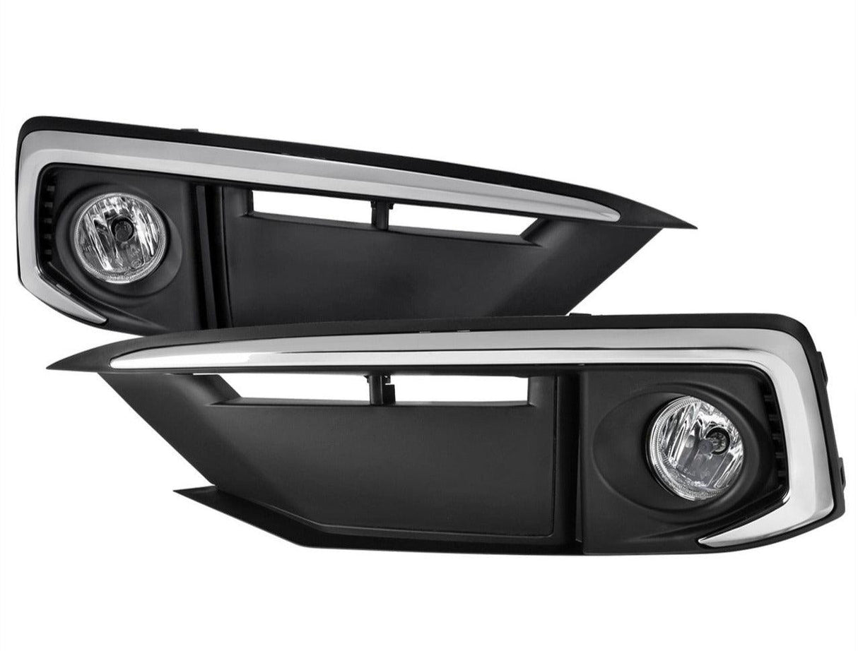 Spec-D OEM Fog Lights Honda Civic Coupe/Sedan (19-20) Chrome Housing/Clear Lens