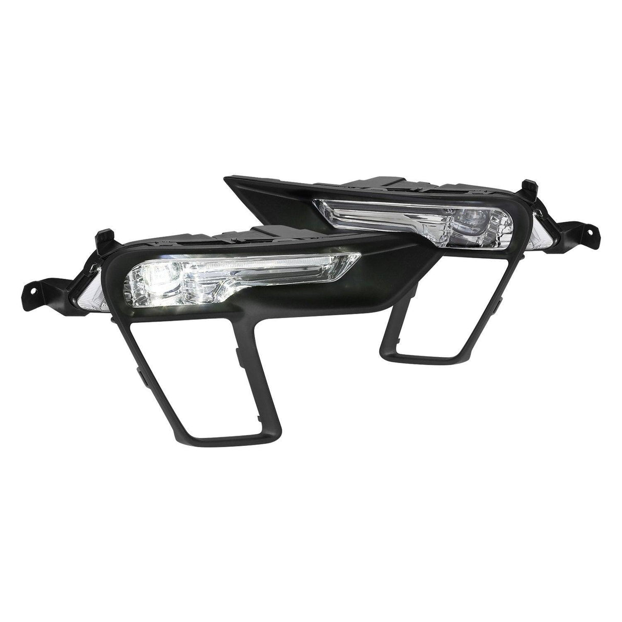 Spec-D LED Fog Lights Ford Explorer (2018-2019) Chrome Housing - Clear Lens