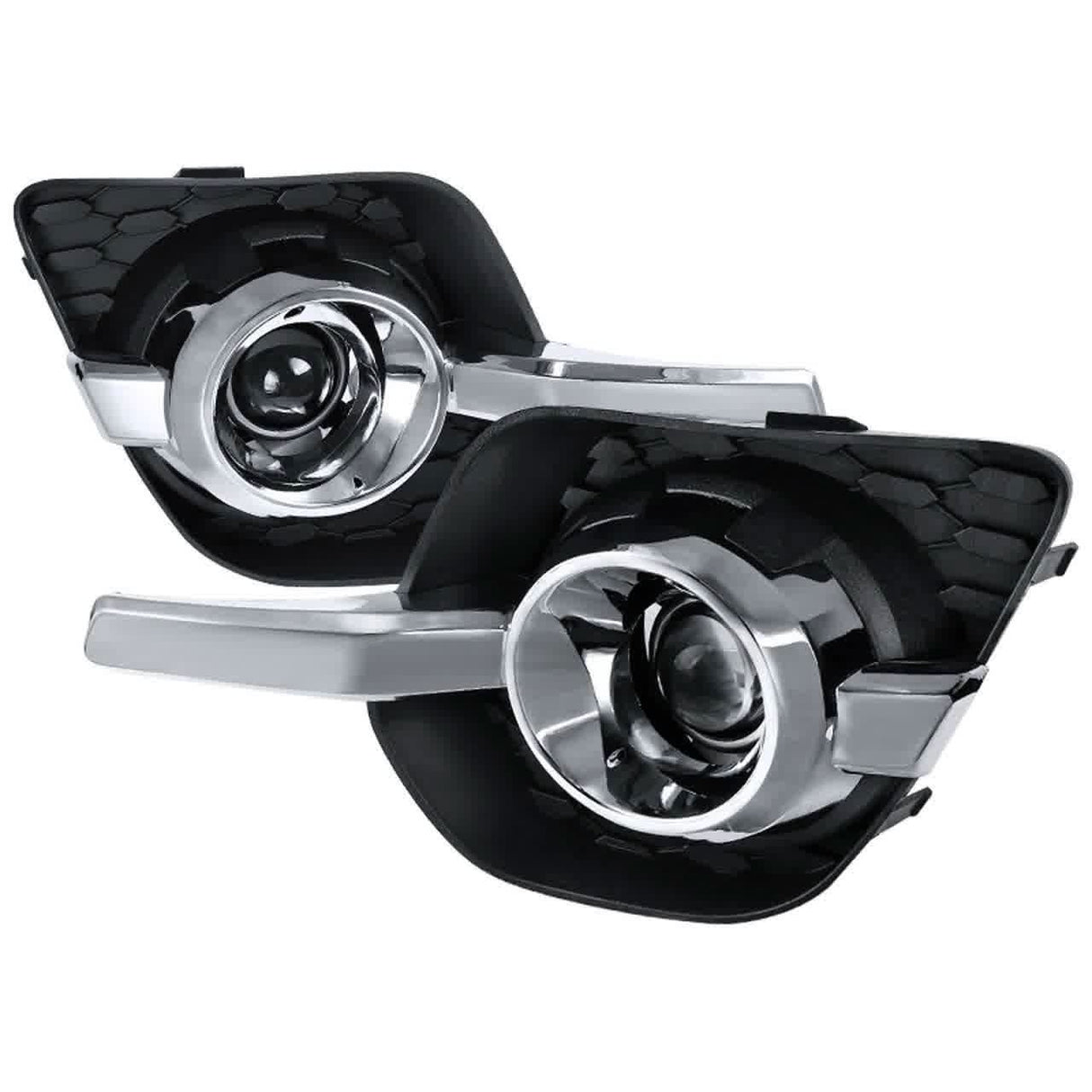 Spec-D LED Projector Fog Lights Chevy Equinox L/LT/LTZ/LS 2.4L/3.6L (10-16) Chrome Housing - Clear