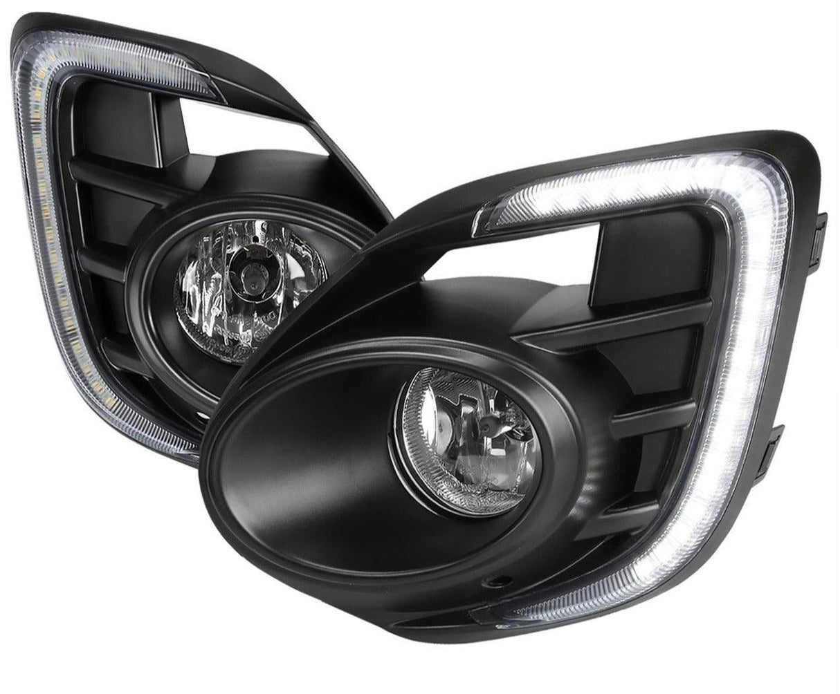 Spec-D Fog Lights Mitsubishi Lancer (16-17) w/ Integrated LED Light Strip & Turn Signal Lights